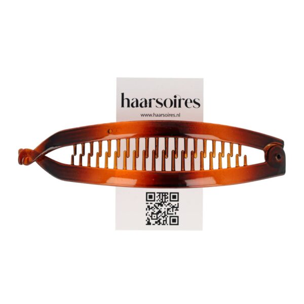 bananenklem 16cm bruin_4 Haarspeld bananenklem - Staartklem lang 16cm - Bruin