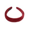 diadeem dik velvet rood 3cm_1 Haarband Diadeem 3cm – Zacht Gevuld – Velvet Stof – Handmade – Koraalrood