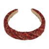 diadeem geweven rood_2 Haarband Diadeem 3cm – Zacht Gevuld – Geweven Stof – Rood