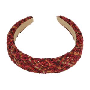 Haarband Diadeem 3cm – Zacht Gevuld – Geweven Stof – Rood