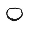 Haarband gevlochten - Kraaltjes jersey 2cm - Zwart