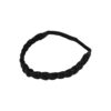 Haarband gevlochten - Kraaltjes jersey 2cm - Zwart