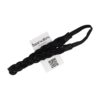 Haarband gevlochten - Kraaltjes jersey 2cm - Zwart