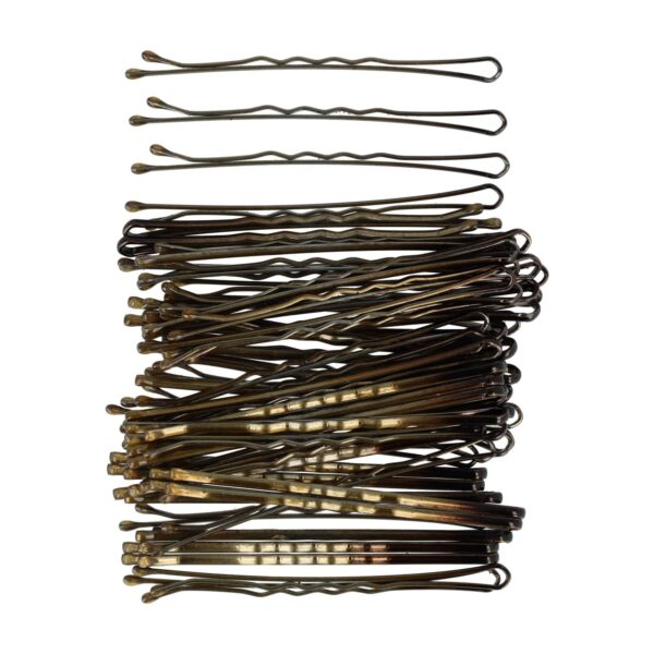 schuifspeldjes 6cm_1 Haarspeld schuifspeldjes - Basic 6cm - Bruin - Set van 100