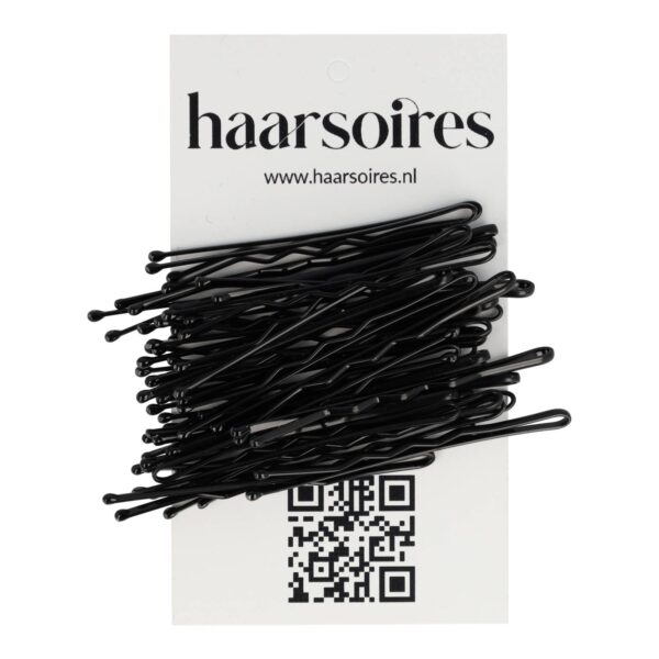 schuifspeldjes zwart 4,5cm zwart_1 Haarspeld schuifspeldjes - Basic 6cm - Zwart - Set van 100