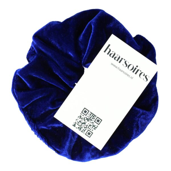 Haarelastiek Scrunchie – Basic – Velvet Stof – Blauw