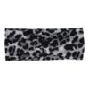 Haarband twist panter 9cm bruin grijs_1 Haarband Twist 9cm – Panterprint – Jersey Stof – Grijs Zwart