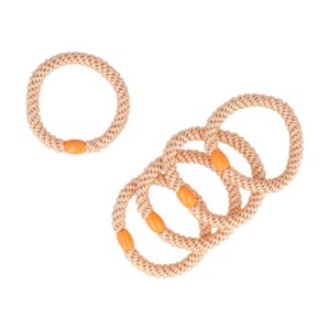 Haarelastieken basic - Hair Tie - Licht oranje - Set van 5
