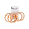 Hair tie oranje zwart wit roos_11 Haarelastieken basic - Hair Tie - Licht oranje - Set van 5