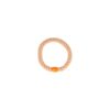 Hair tie oranje zwart wit roos_12 Haarelastieken basic - Hair Tie - Licht oranje - Set van 5