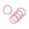 Hair tie oranje zwart wit roos_2 Haarelastieken basic - Hair Tie - Roze - Set van 5