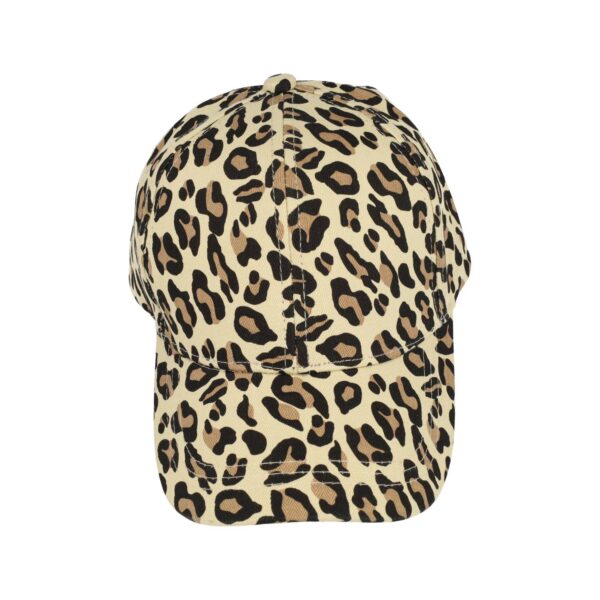 cap panter print zwart bruin beige_2 Cap pet verstelbaar – panterprint – one size – zwart/bruin/beige