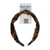 diadeem panter knoop bruin_4 Haarband Diadeem 3cm – Knoop & Panterprint Stof – Bruin Zwart