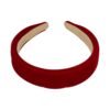 diadeem velvet donker rood_1 Haarband Diadeem 3cm – Zacht Gevuld – Velvet Stof – Donkerrood
