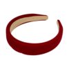 diadeem velvet donker rood_2 Haarband Diadeem 3cm – Zacht Gevuld – Velvet Stof – Donkerrood