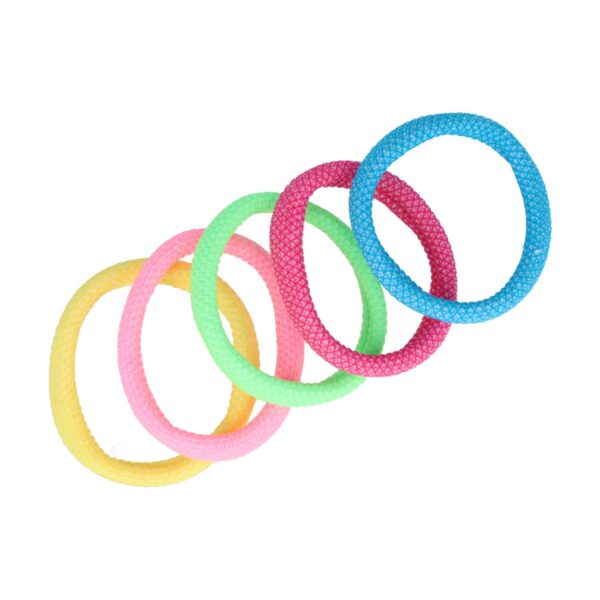 haarelastieken armband multi color_1 Haarelastieken basic - Endless - Multicolor - Set van 5