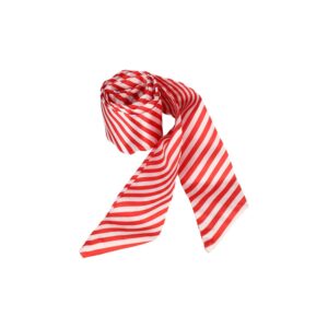Haarband haarsjaaltje - Gestreept patroon 180cm - Rood Wit