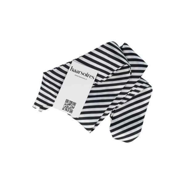 haarsjaaltje-streep-patroon-180cm_8 Haarband haarsjaaltje - Gestreept patroon 180cm - Zwart Wit