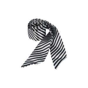 Haarband haarsjaaltje - Gestreept patroon 180cm - Zwart Wit