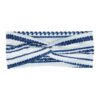 Haarband ibiza pritn stof zwart blauw wit_3 Haarband Twist 9cm – Bloemenprint Ibiza Streep – Jersey Stof – Wit Blauw