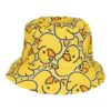Bucket Hat Hoedje – Badeendjes Print Omkeerbaar – One Size – Geel Oranje
