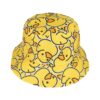 Bucket Hat Hoedje – Badeendjes Print Omkeerbaar – One Size – Geel Oranje