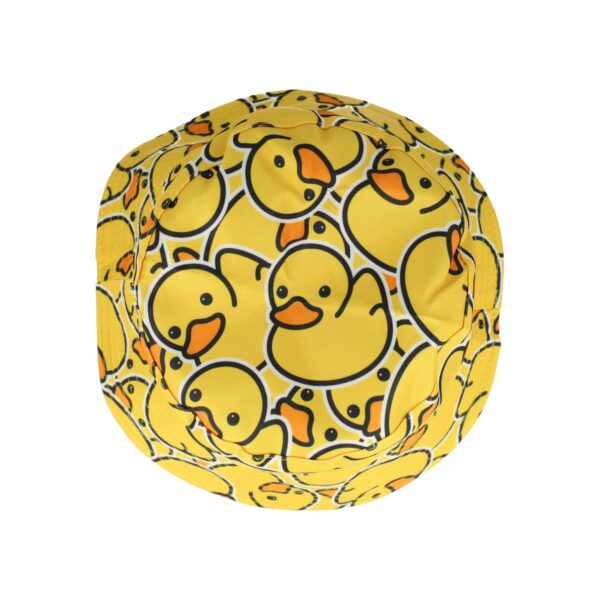 Bucket Hat Hoedje – Badeendjes Print Omkeerbaar – One Size – Geel Oranje