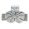 haarband baby strik grijs_2 Haarband sierband - Strikje 10cm baby - Grijs