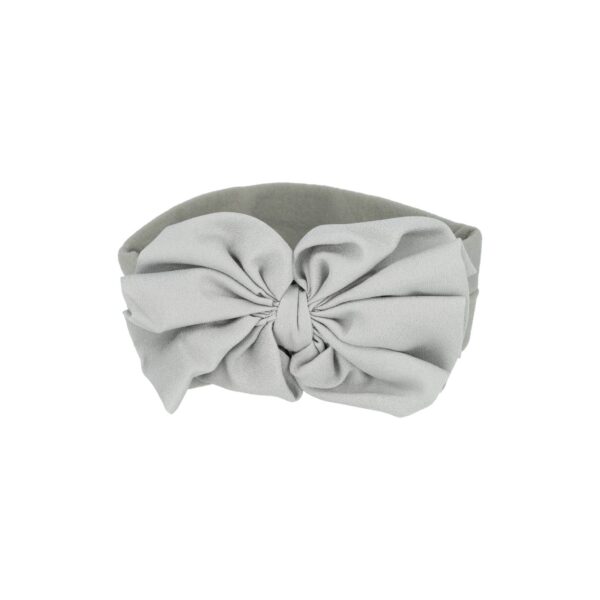 haarband baby strik grijs_3 Haarband sierband - Strikje 10cm baby - Grijs