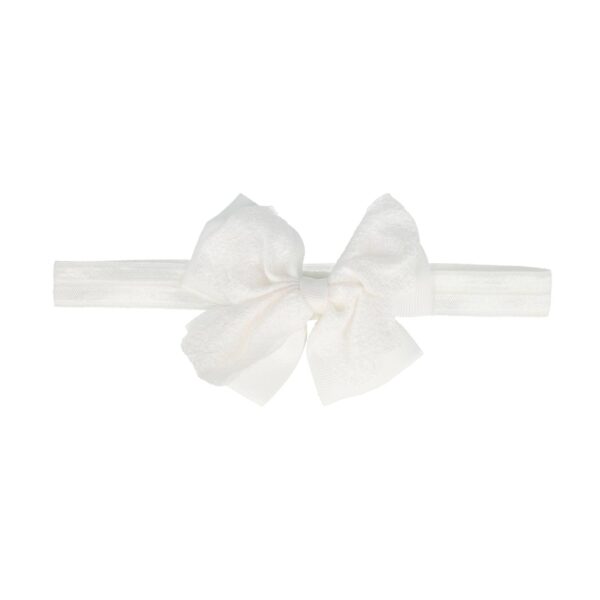 haarband baby strikje roze wit blauw_1 Haarband sierband - Strikje baby - Wit