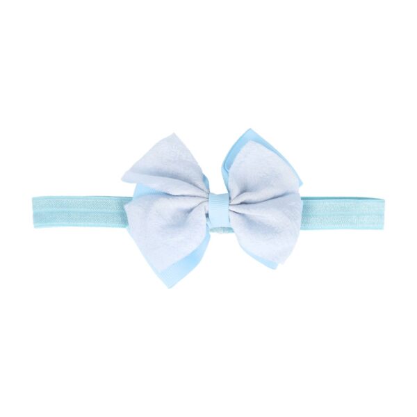haarband baby strikje roze wit blauw_3 Haarband sierband - Strikje baby - Blauw