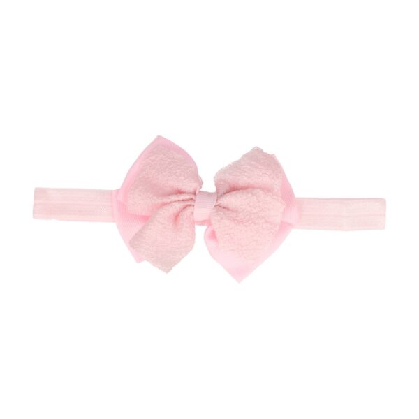 haarband baby strikje roze wit blauw_5 Haarband sierband - Strikje baby - Roze
