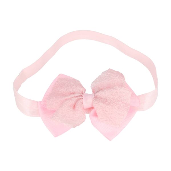 haarband baby strikje roze wit blauw_7 Haarband sierband - Strikje baby - Roze