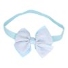 haarband baby strikje roze wit blauw_8 Haarband sierband - Strikje baby - Blauw