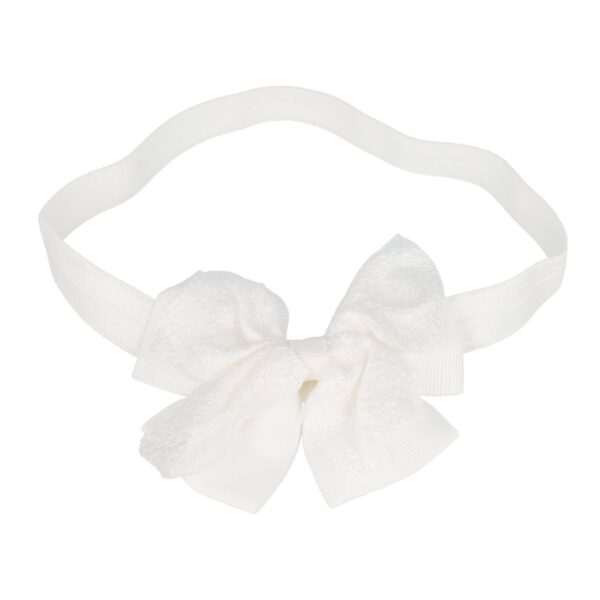 haarband baby strikje roze wit blauw_9 Haarband sierband - Strikje baby - Wit