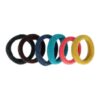 haarelastieken multi 6 stuks_1 Haarelastieken basic - Endless 6cm - Zwart bruin blauw roze geel - Set van 6