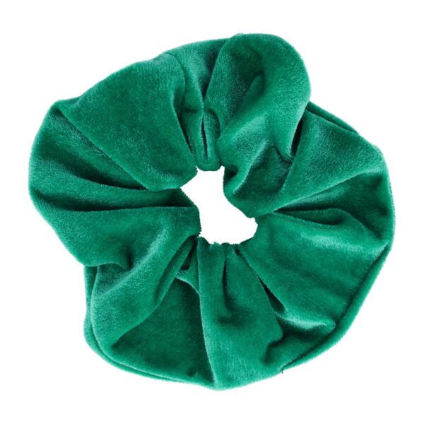 scrunchie velvet groen_1 Haarelastiek Scrunchie – Basic – Velvet Stof – Groen