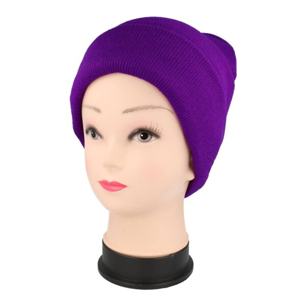 beanie roze lila paars fuchsia_10 Beanie Muts - Basic - Unisex - Paars