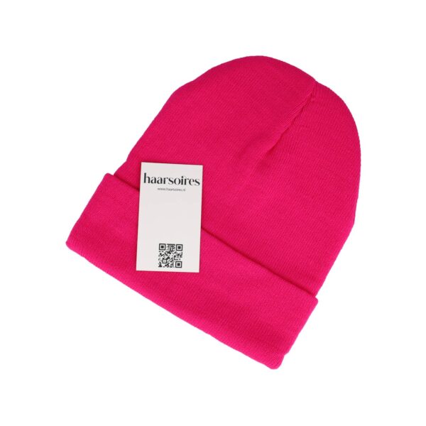 beanie roze lila paars fuchsia_16 Beanie Muts - Basic - Unisex - Fuchsia Roze