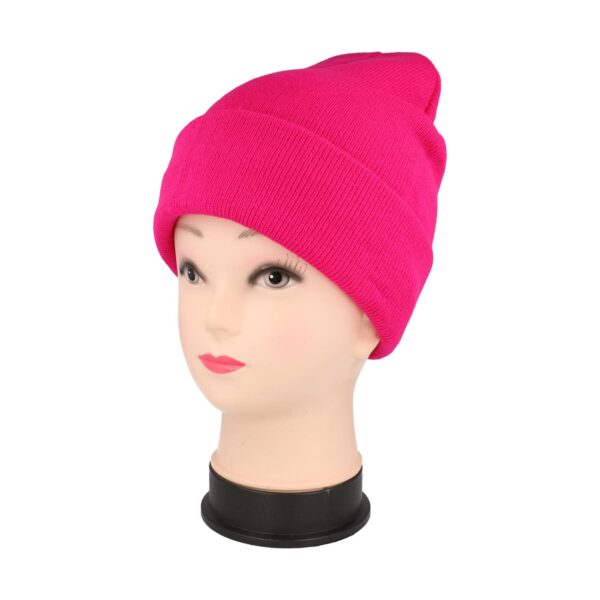 beanie roze lila paars fuchsia_7 Beanie Muts - Basic - Unisex - Fuchsia Roze