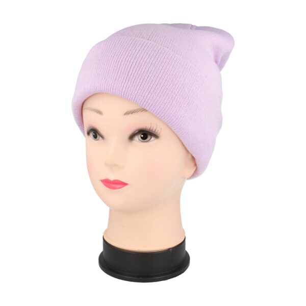 beanie roze lila paars fuchsia_9 Beanie Muts - Basic - Unisex - Paars Lila