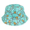 Bucket Hat Hoedje – Badeendjes Print Omkeerbaar – One Size – Blauw Oranje
