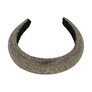 Haarband Diadeem 3,5cm – Dik Gevuld – Glitter Stof – Goud