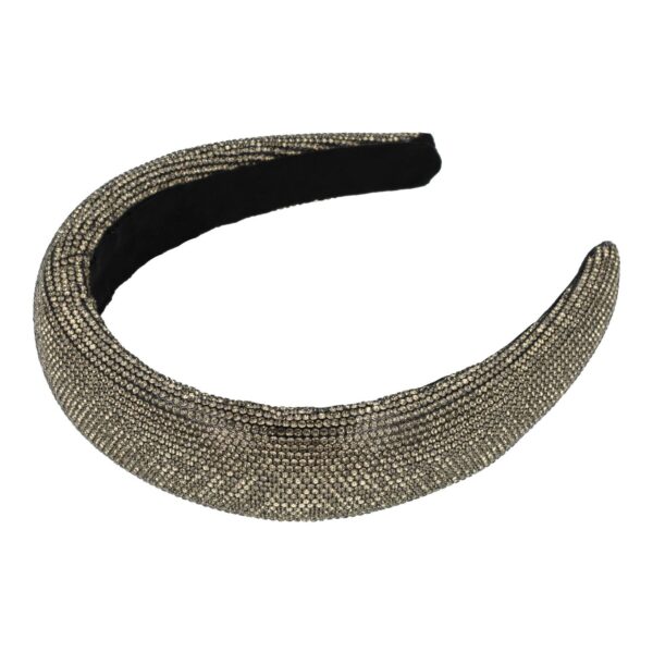 diadeem glitter goud 3cm_2 Haarband Diadeem 3,5cm – Dik Gevuld – Glitter Stof – Goud