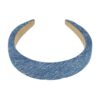 diadeem jeans blauw_3 Haarband Diadeem 3cm – Dik Gevuld – Jeans Kleur Stof – Blauw