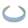 diadeem jeans blauw_6 Haarband Diadeem 3cm – Dik Gevuld – Jeans Kleur Stof – Lichtblauw