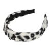 diadeem knoop panter grijs_6 Haarband Diadeem 3cm – Knoop & Panterprint Stof – Zwart Wit Grijs