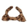 diadeem oortjes panter bruin_1 Haarband Diadeem 2cm – Oortjes – Teddy Stof – Panterprint – Bruin