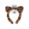 diadeem oortjes panter bruin_5 Haarband Diadeem 2cm – Oortjes – Teddy Stof – Panterprint – Bruin