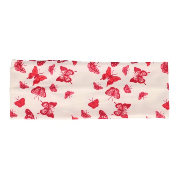 haarband vlinder print8cm_1 Haarband Stof 8cm - Vlinder Print - Wit Roze